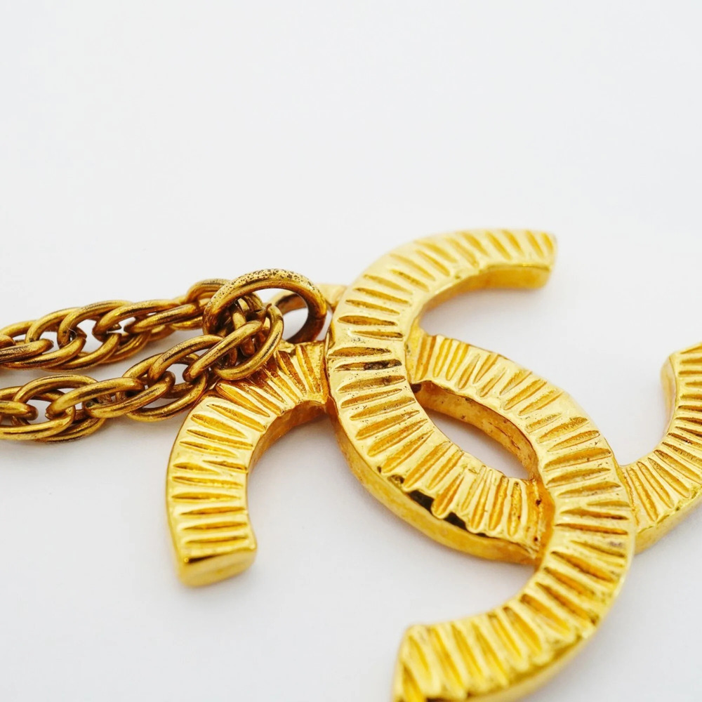 CHANEL Authentic Gold Logo Necklace - Picture 9 of 9